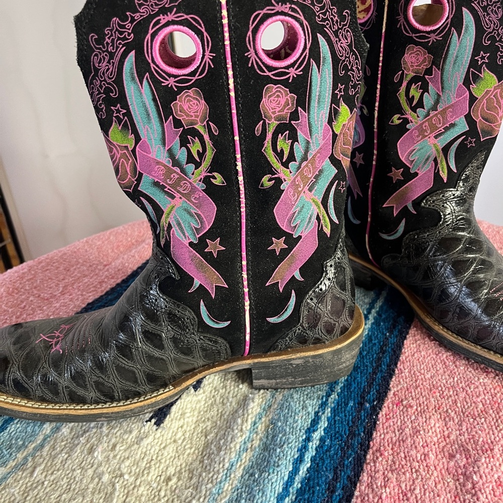 Ariat Rodeobaby Rocker Boots - Picture 2 of 7